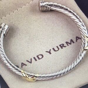DavidYurman Cable Classic Two-Tone Cuff Bracelet